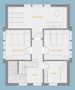 Grundriss vom Obergeschoss