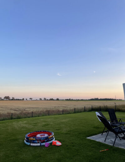 Sonnenuntergang auf der Terrasse