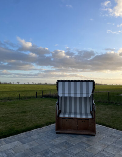 Strandkorb im Garten